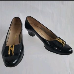 Salvatore Ferragamo Black Leather Shoes